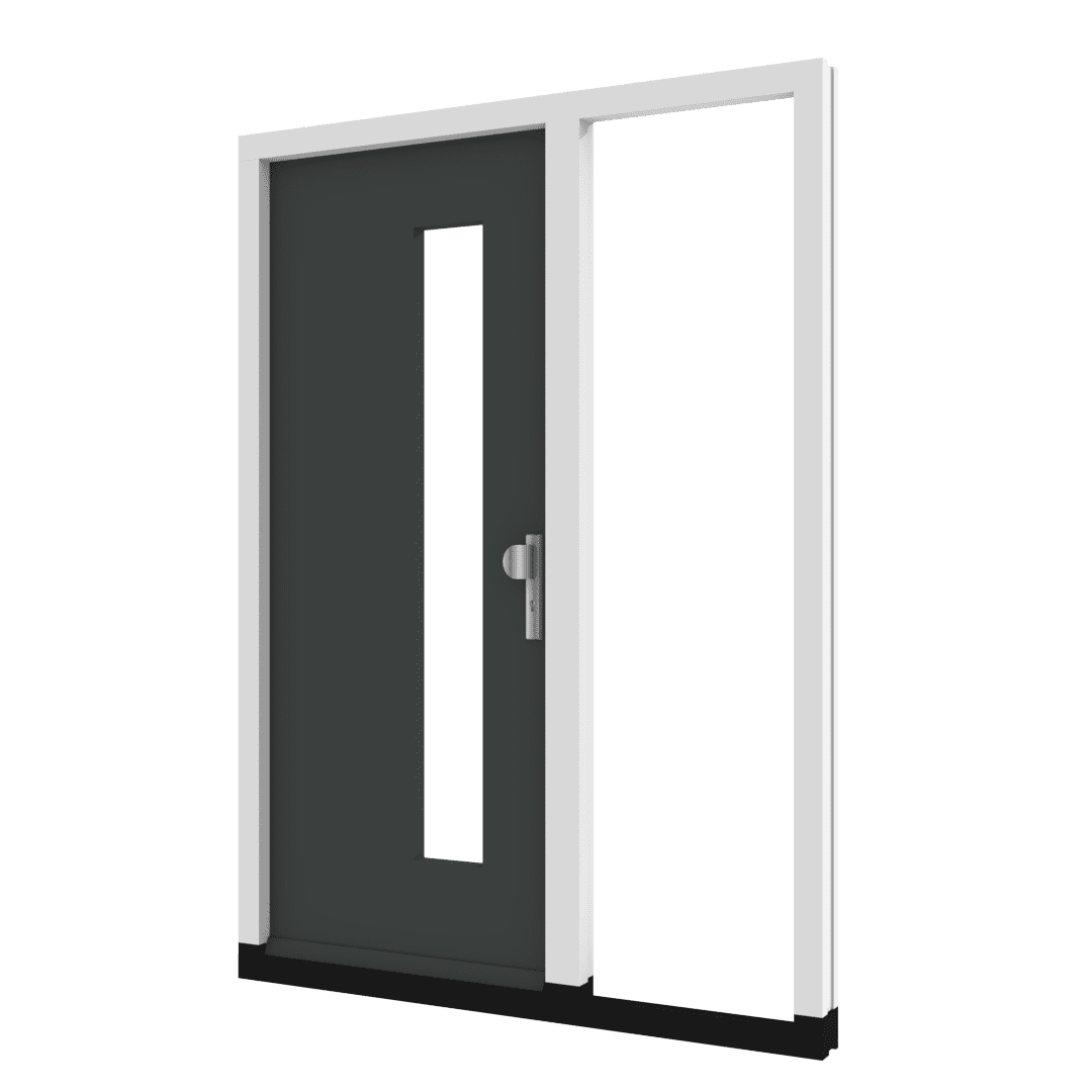 houten binnendeur TH02 met glas en zijlicht aan rechterzijde