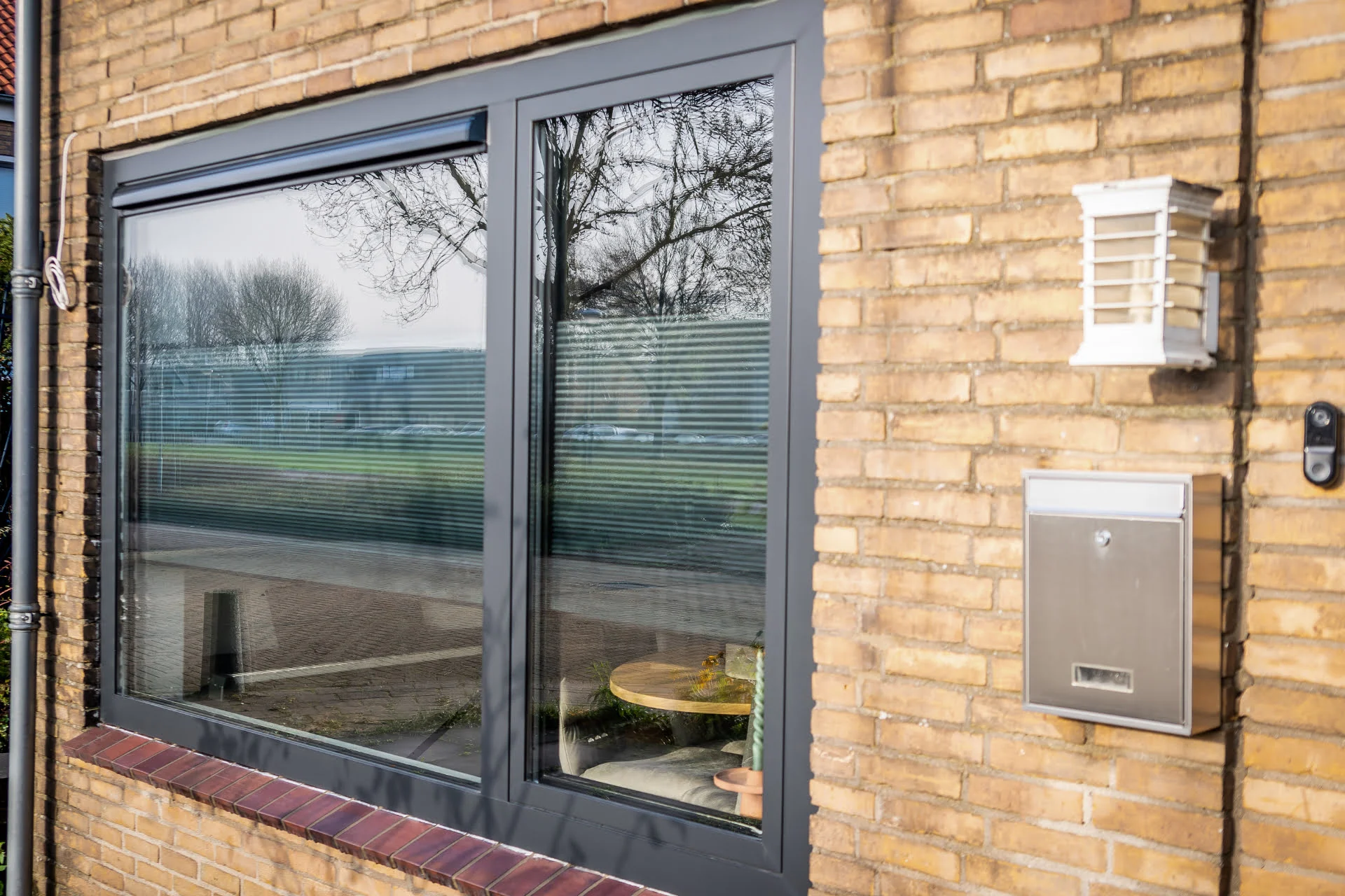 Vast glas | 1 vak | aluminium