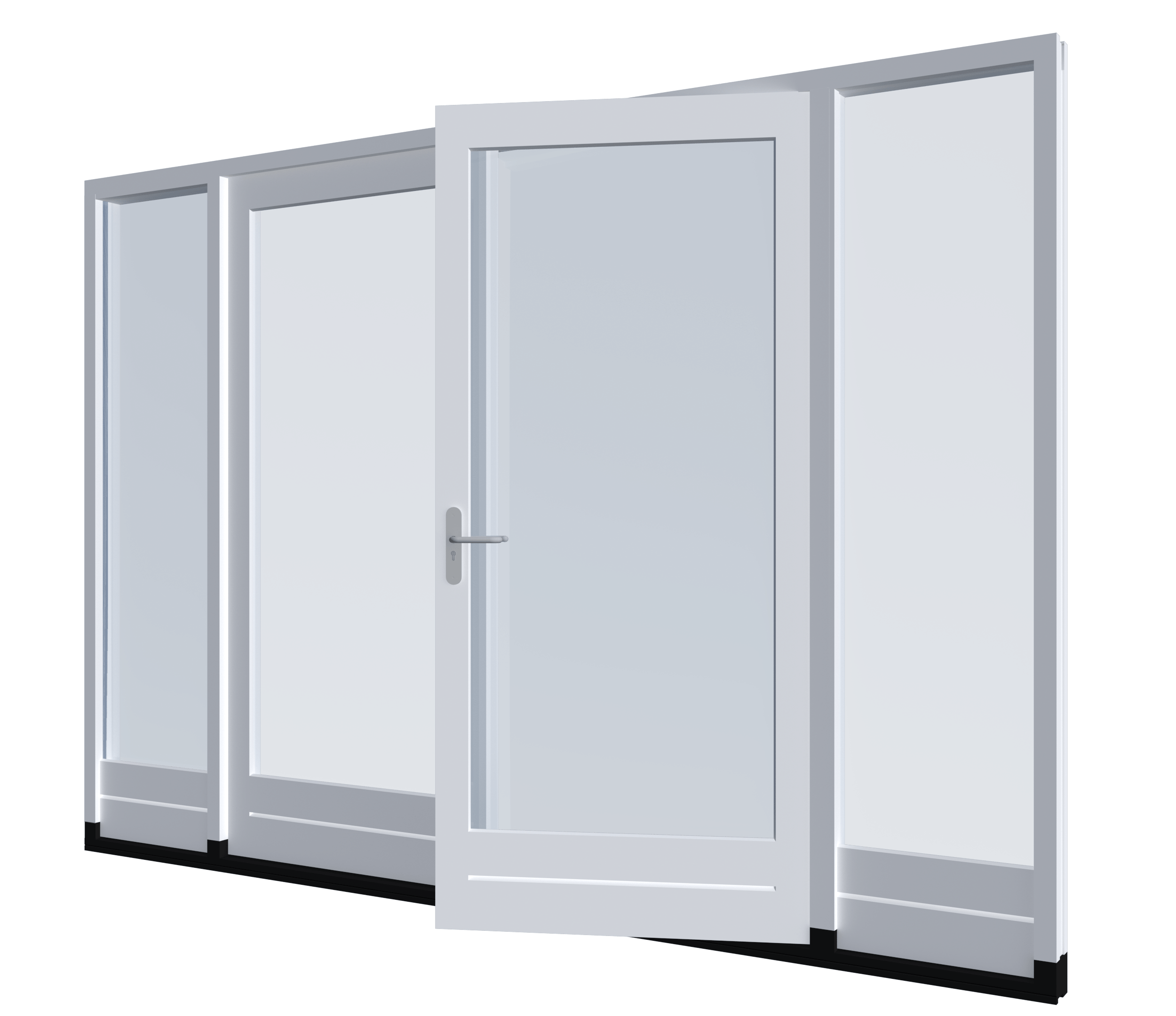 tuindeuren stolp met borstwering in zijlichten